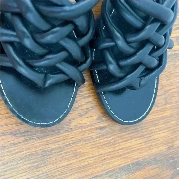 Rag & Bone Black‎ Leather Infinity Heeled Mule Sandal - Picture 3 of 7